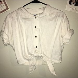 Vintage button up Crop top